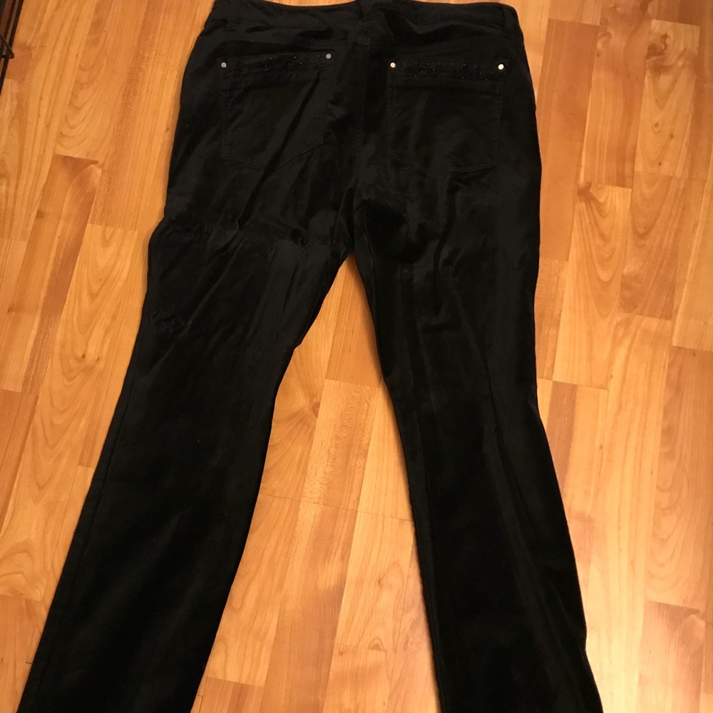 White House Black Market Velvet black pants